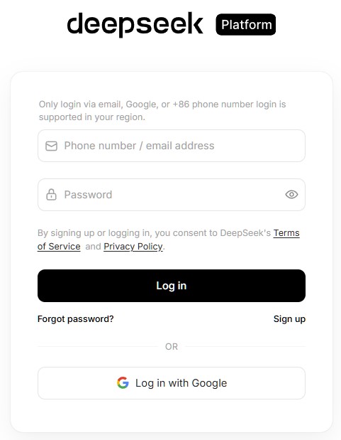Visit DeepSeek
