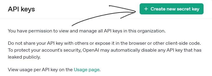 Generate API Key